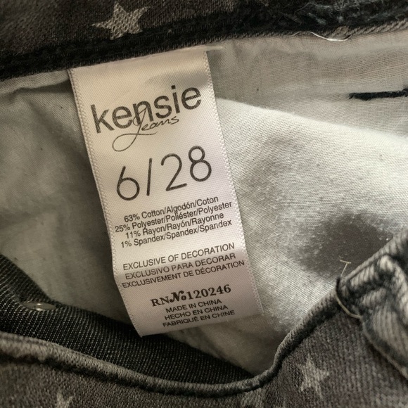 Kensie Starry Cropped Grey Mid Rise Jeans SIZE 6 - Picture 6 of 10